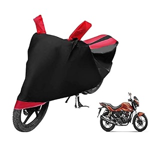 euro care bike cover compatible with cbz extreme heatproof mirror pocket dustproof belt amp buckle cbz extreme bike cover - 1 unit black-red