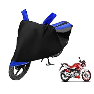 euro care bike cover compatible with cbz extreme heatproof mirror pocket dustproof belt amp buckle cbz extreme bike cover - 1 unit black-blue