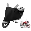 Euro Care Bike Cover Compatible with CBZ Extreme, Heatproof, Mirror Pocket, Dustproof, Belt &amp; Buckle, CBZ Extreme Bike Cover - 1 Unit, Black-Silver