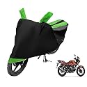 Euro Care Bike Cover Compatible with CBZ Extreme, Heatproof, Mirror Pocket, Dustproof, Belt &amp; Buckle, CBZ Extreme Bike Cover - 1 Unit, Black-Green