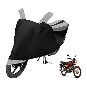 euro care bike cover compatible with cd dawn heatproof mirror pocket dustproof belt amp buckle cd dawn bike cover - 1 unit black-silver