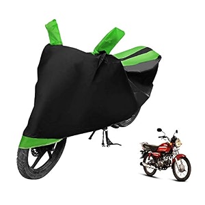 euro care bike cover compatible with cd dawn heatproof mirror pocket dustproof belt amp buckle cd dawn bike cover - 1 unit black-green