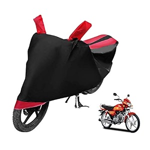 euro care bike cover compatible with cd deluxe heatproof mirror pocket dustproof belt amp buckle cd deluxe bike cover - 1 unit black-red