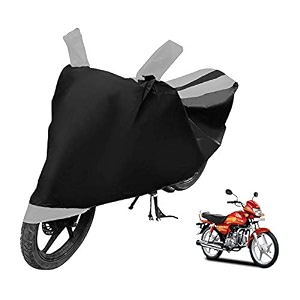 euro care bike cover compatible with cd deluxe heatproof mirror pocket dustproof belt amp buckle cd deluxe bike cover - 1 unit black-silver