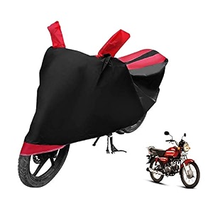 euro care bike cover compatible with cd dawn heatproof mirror pocket dustproof belt amp buckle cd dawn bike cover - 1 unit black-red