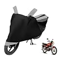 Euro Care Bike Cover Compatible with CD Dawn, Heatproof, Mirror Pocket, Dustproof, Belt &amp; Buckle, CD Dawn Bike Cover - 1 Unit, Black-Silver