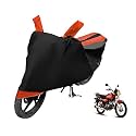 Euro Care Bike Cover Compatible with CD Dawn, Heatproof, Mirror Pocket, Dustproof, Belt &amp; Buckle, CD Dawn Bike Cover - 1 Unit, Black-Orange