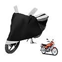 Euro Care Bike Cover Compatible with CD Deluxe, Heatproof, Mirror Pocket, Dustproof, Belt &amp; Buckle, CD Deluxe Bike Cover - 1 Unit, Black-White