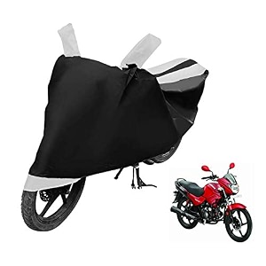 euro care bike cover compatible with glamour heatproof mirror pocket dustproof belt amp buckle glamour bike cover - 1 unit black-white