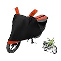 Euro Care Bike Cover Compatible with HF Dawn, Heatproof, Mirror Pocket, Dustproof, Belt &amp; Buckle, HF Dawn Bike Cover - 1 Unit, Black-Orange
