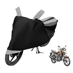 euro care bike cover compatible with hunk heatproof mirror pocket dustproof belt amp buckle hunk bike cover - 1 unit black-silver