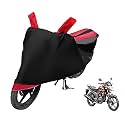 Euro Care Bike Cover Compatible with Hunk, Heatproof, Mirror Pocket, Dustproof, Belt &amp; Buckle, Hunk Bike Cover - 1 Unit, Black-Red