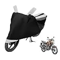 Euro Care Bike Cover Compatible with Hunk, Heatproof, Mirror Pocket, Dustproof, Belt &amp; Buckle, Hunk Bike Cover - 1 Unit, Black-White