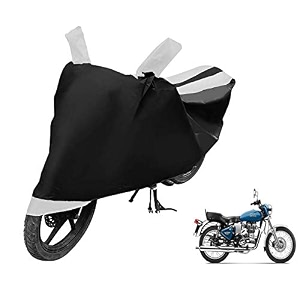 euro care bike cover compatible with re electra heatproof mirror pocket dustproof belt amp buckle electra bike cover - 1 unit black-white