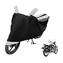 Euro Care Bike Cover Compatible with RE Bullet 500, Heatproof, Mirror Pocket, Dustproof, Belt &amp; Buckle, Bullet 500 Bike Cover - 1 Unit, Black-White