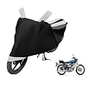 Euro Care Bike Cover Compatible with RE Electra, Heatproof, Mirror Pocket, Dustproof, Belt &amp; Buckle, Electra Bike Cover - 1 Unit, Black-White