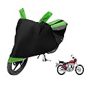 Euro Care Bike Cover Compatible with RE Electra, Heatproof, Mirror Pocket, Dustproof, Belt &amp; Buckle, Electra Bike Cover - 1 Unit, Black-Green