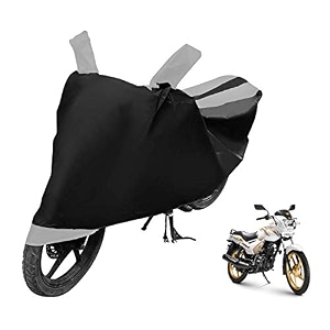 euro care bike cover compatible with star city with mirror pocketdustproof windproof belt buckle star city bike cover- black-silver - 1 unit