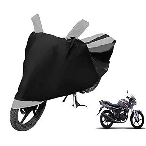 euro care bike cover compatible with sz-r heatproof mirror pocket dustproof belt amp buckle sz-r bike cover - 1 unit black-silver
