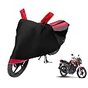 Euro Care Bike Cover Compatible with SZ-R, Heatproof, Mirror Pocket, Dustproof, Belt &amp; Buckle, SZ-R Bike Cover - 1 Unit, Black-Red