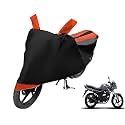 Euro Care Bike Cover Compatible with SZ-R, Heatproof, Mirror Pocket, Dustproof, Belt &amp; Buckle, SZ-R Bike Cover - 1 Unit, Black-Orange