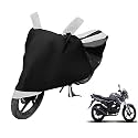 Euro Care Bike Cover Compatible with SZ-R, Heatproof, Mirror Pocket, Dustproof, Belt &amp; Buckle, SZ-R Bike Cover - 1 Unit, Black-White