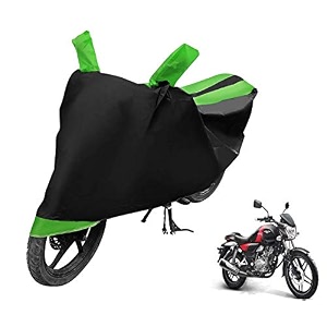 euro care bike cover compatible with vikrant 150 heatproof mirror pocket dustproof belt amp buckle vikrant bike cover - 1 unit black-green