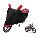 Euro Care Bike Cover Compatible with Vikrant 150, Heatproof, Mirror Pocket, Dustproof, Belt &amp; Buckle, Vikrant Bike Cover - 1 Unit, Black-Red