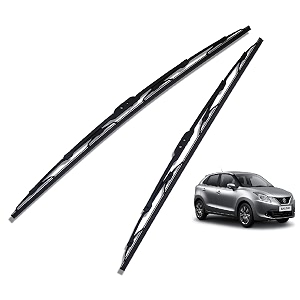 euro care metal type wiper blade compatibility with maruti suzuki baleno windshield car wiper blade size d-21p-18