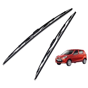 euro care metal type wiper blade compatibility with maruti suzuki alto 800 model  2010-2013 windshield car wiper blade size d-18p-16
