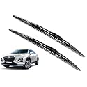 Euro Care Metal Type Wiper Blade Compatibility with Maruti Fronx Windshield Car Wiper Blade Size D-21,P-18