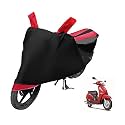 Euro Care Scooty Cover Compatible with Access 125, Heatproof, Mirror Pocket, Dustproof, Belt &amp; Buckle, Access Scooty Cover - 1 Unit, Black-Red