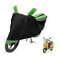 Euro Care Scooty Cover Compatible with Activa 5G, Heatproof, Mirror Pocket, Dustproof, Belt &amp; Buckle, Activa Scooty Cover - 1 Unit, Black-Green