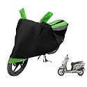 Euro Care Scooty Cover Compatible with Aviator, Heatproof, Mirror Pocket, Dustproof, Belt &amp; Buckle, Aviator Scooty Cover - 1 Unit, Black-Green