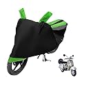 Euro Care Scooty Cover Compatible with Chetak, Heatproof, Mirror Pocket, Dustproof, Belt &amp; Buckle, Chetak Scooty Cover - 1 Unit, Black-Green