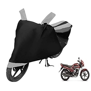 euro care bike cover compatible with dream neo heatproof mirror pocket dustproof belt amp buckle dream neo bike cover - 1 unit black-silver