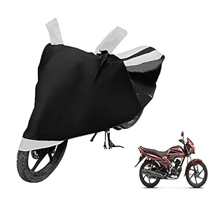 euro care bike cover compatible with dream neo heatproof mirror pocket dustproof belt amp buckle dream neo bike cover - 1 unit black-white