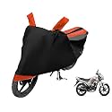 Euro Care Bike Cover Compatible with Dream Neo, Heatproof, Mirror Pocket, Dustproof, Belt &amp; Buckle, Dream Neo Bike Cover - 1 Unit, Black-Orange