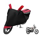 Euro Care Bike Cover Compatible with Dream Neo, Heatproof, Mirror Pocket, Dustproof, Belt &amp; Buckle, Dream Neo Bike Cover - 1 Unit, Black-Red