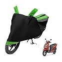 Euro Care Scooty Cover Compatible with Grazia, Heatproof, Mirror Pocket, Dustproof, Belt &amp; Buckle, Grazia Scooty Cover - 1 Unit, Black-Green