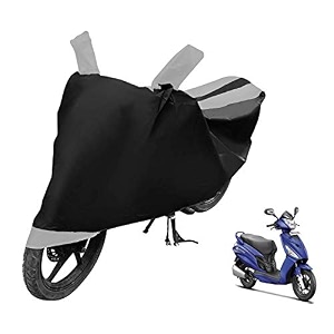 euro care scooty cover compatible with hero maestro heatproof mirror pocket dustproof belt amp buckle maestro scooty cover - 1 unit black-silver