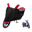 Euro Care Scooty Cover Compatible with Hero Maestro, Heatproof, Mirror Pocket, Dustproof, Belt &amp; Buckle, Maestro Scooty Cover - 1 Unit, Black-Red