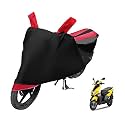 Euro Care Scooty Cover Compatible with NTORQ with Mirror Pocket,Dustproof, Windproof, Belt Buckle, NTORQ Scooty Cover- Black-Red - 1 Unit