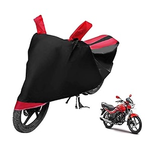 euro care bike cover compatible with passion plus heatproof mirror pocket dustproof belt amp buckle passion bike cover - 1 unit black-red