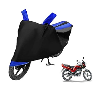 euro care bike cover compatible with passion plus heatproof mirror pocket dustproof belt amp buckle passion bike cover - 1 unit black-blue