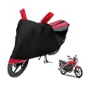 Euro Care Bike Cover Compatible with Passion Plus, Heatproof, Mirror Pocket, Dustproof, Belt &amp; Buckle, Passion Bike Cover - 1 Unit, Black-Red