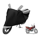Euro Care Bike Cover Compatible with Passion Plus, Heatproof, Mirror Pocket, Dustproof, Belt &amp; Buckle, Passion Bike Cover - 1 Unit, Black-Silver
