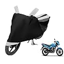 Euro Care Scooty Cover Compatible with Victor with Mirror Pocket,Dustproof, Windproof, Belt Buckle, Victor Scooty Cover- Black-White - 1 Unit