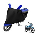 Euro Care Scooty Cover Compatible with Victor with Mirror Pocket,Dustproof, Windproof, Belt Buckle, Victor Scooty Cover- Black-Blue - 1 Unit