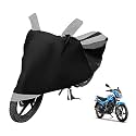 Euro Care Scooty Cover Compatible with Victor with Mirror Pocket,Dustproof, Windproof, Belt Buckle, Victor Scooty Cover- Black-Silver - 1 Unit
